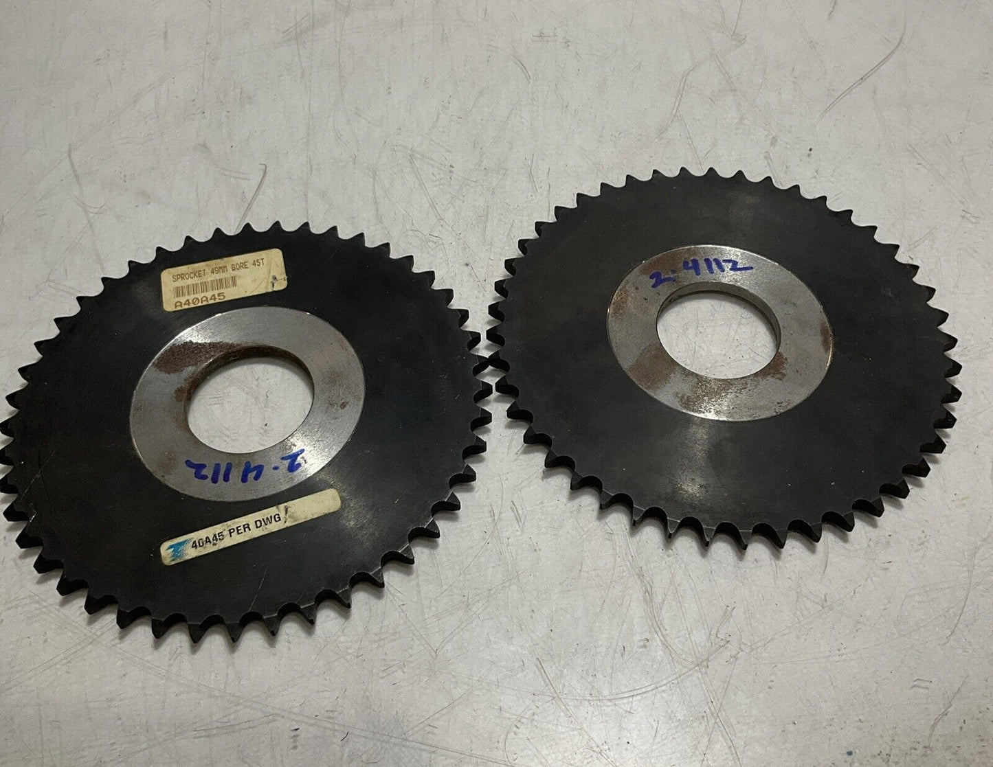 TSUBAKI H40A45 PLAIN BORE TYPE A SINGLE PITCH ROLLER CHAIN SPROCKET QTY2 U3S