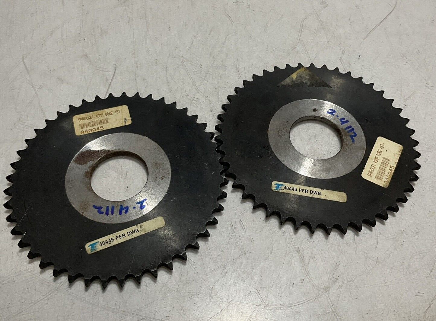 TSUBAKI H40A45 PLAIN BORE TYPE A SINGLE PITCH ROLLER CHAIN SPROCKET QTY2 U3S