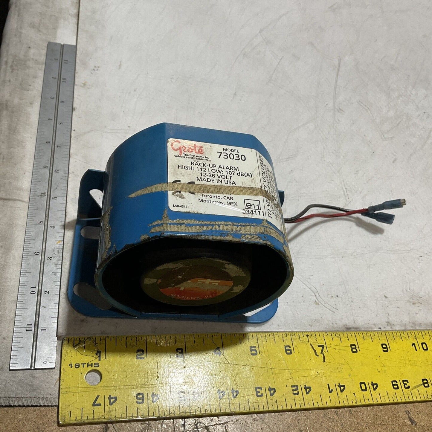 GROTE INDUSTRIES 73030 STANDARD TONE BACK UP ALARM REVERSE MOUNTED 222