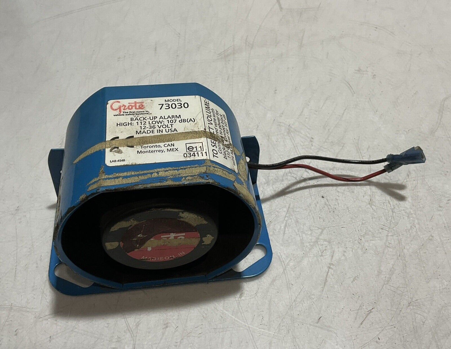 GROTE INDUSTRIES 73030 STANDARD TONE BACK UP ALARM REVERSE MOUNTED 222