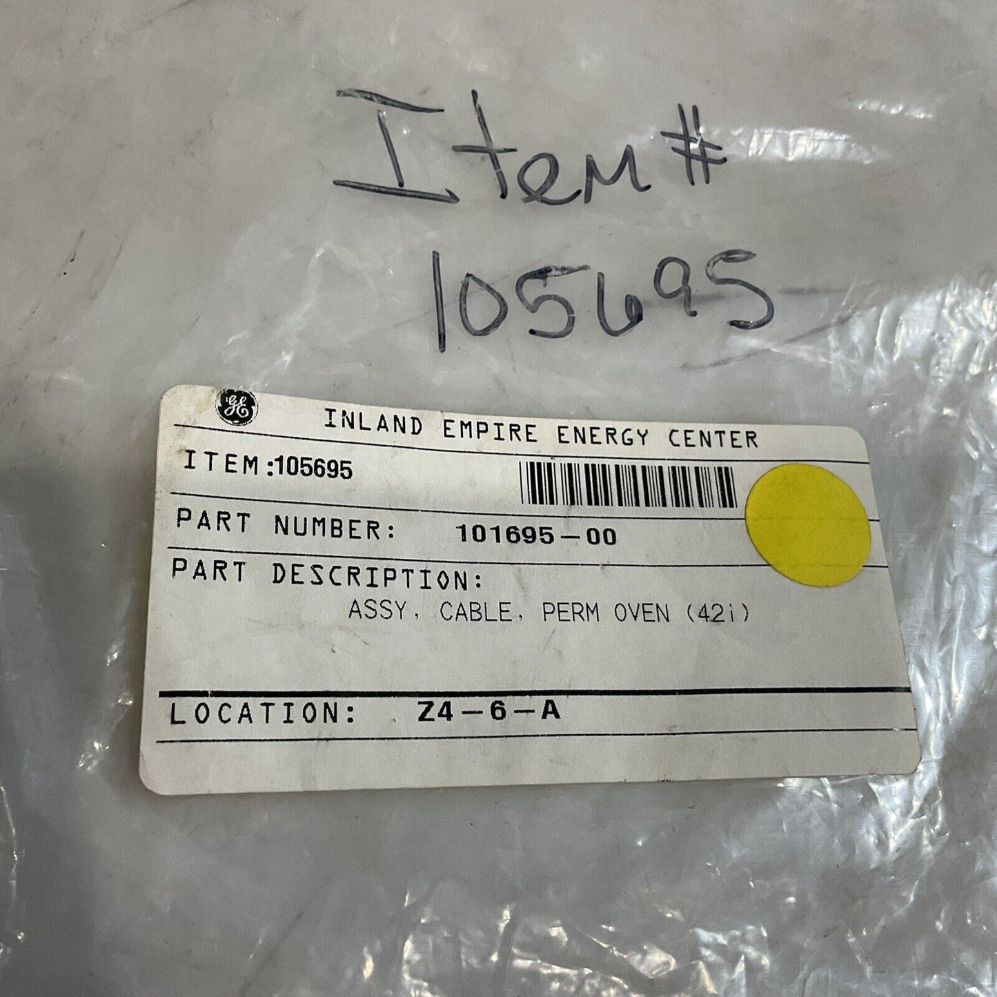 GENERAL ELECTRIC 101695-00 - 105695 CABLE ASSEMBLY U3S