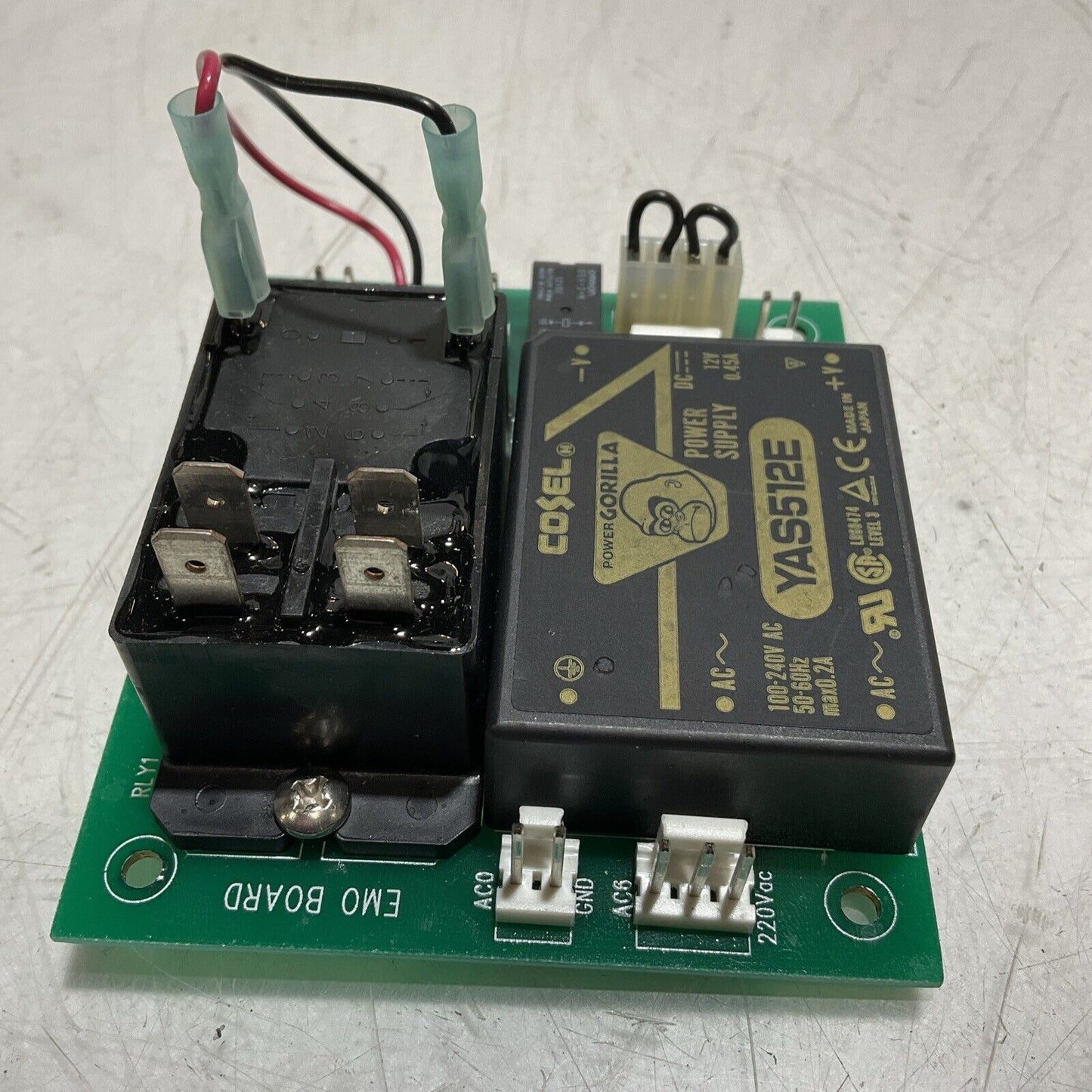 COSEL YAS512E 00832-4004-001 EMO CIRCUIT BOARD ASSEMBLY POWER SUPPLY 240V U3S