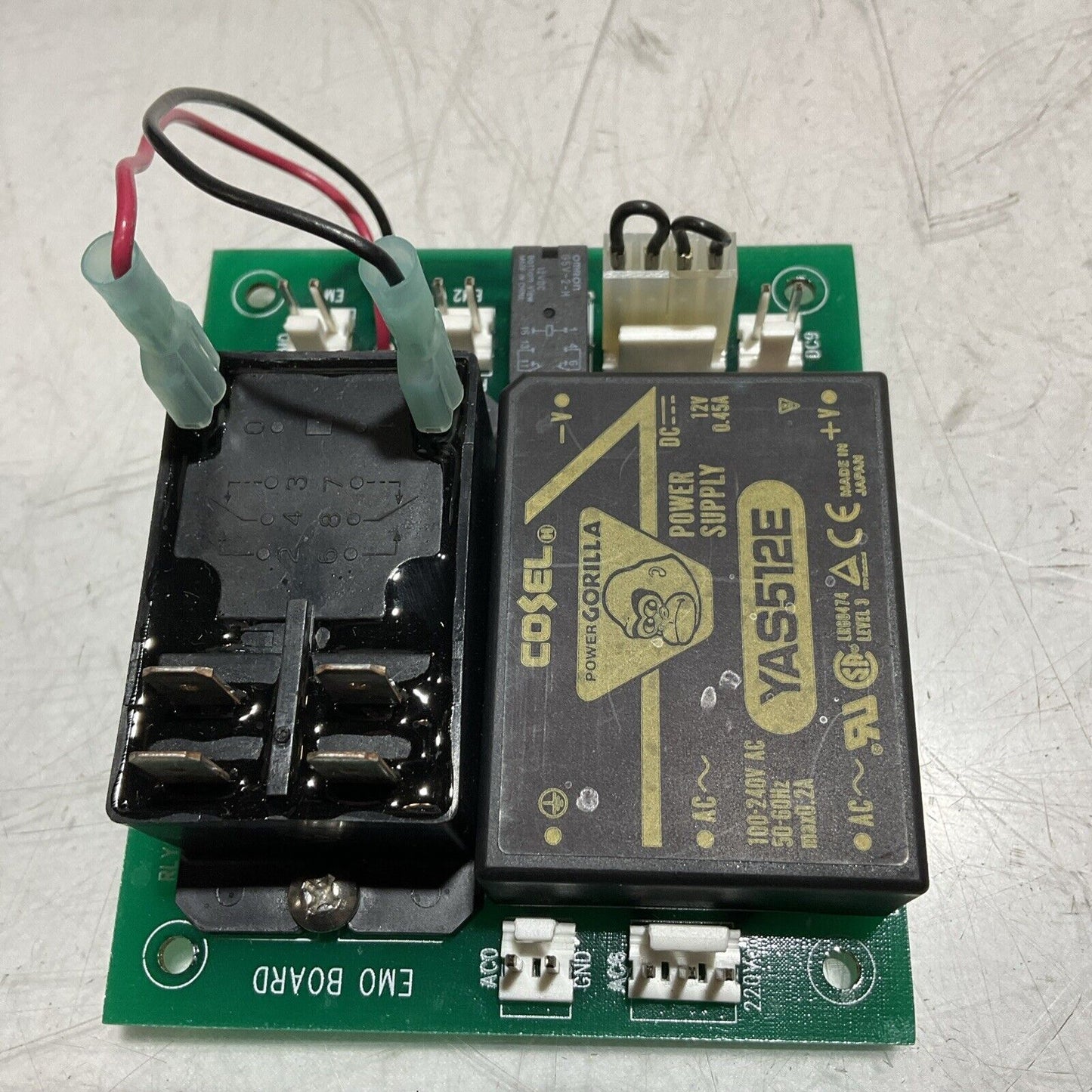 COSEL YAS512E 00832-4004-001 EMO CIRCUIT BOARD ASSEMBLY POWER SUPPLY 240V U3S