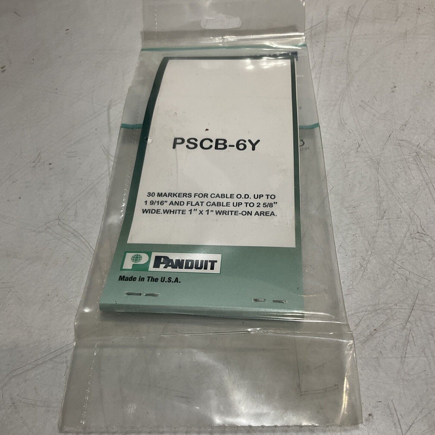 PANDUIT PSCB-6Y SELF-LAM CABLE MARKER BOOK WRITE-ON AREA 1 IN X 6 IN QTY10 678