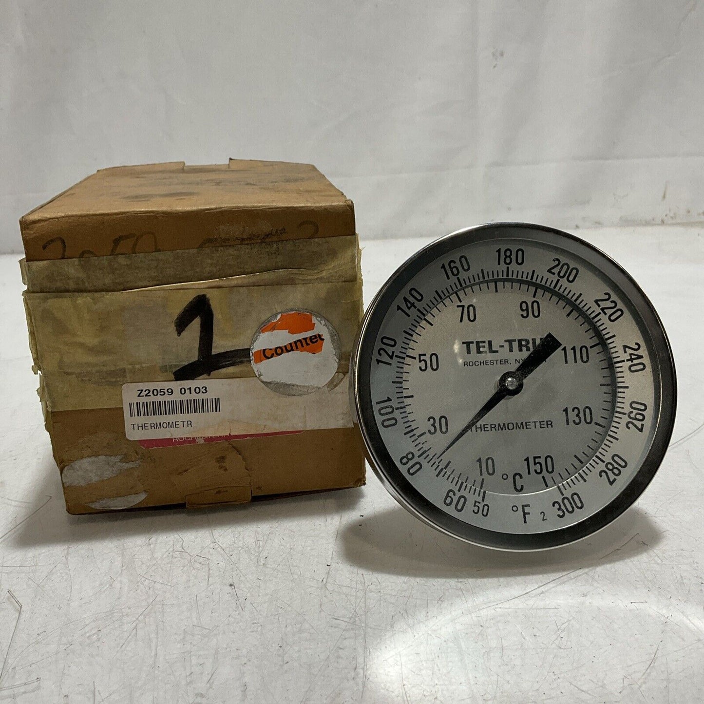 TEL-TRU 2275101 Z2059-0103 50-300 DEGREE °F 10-150DEGREE °C THERMOMETER U3S