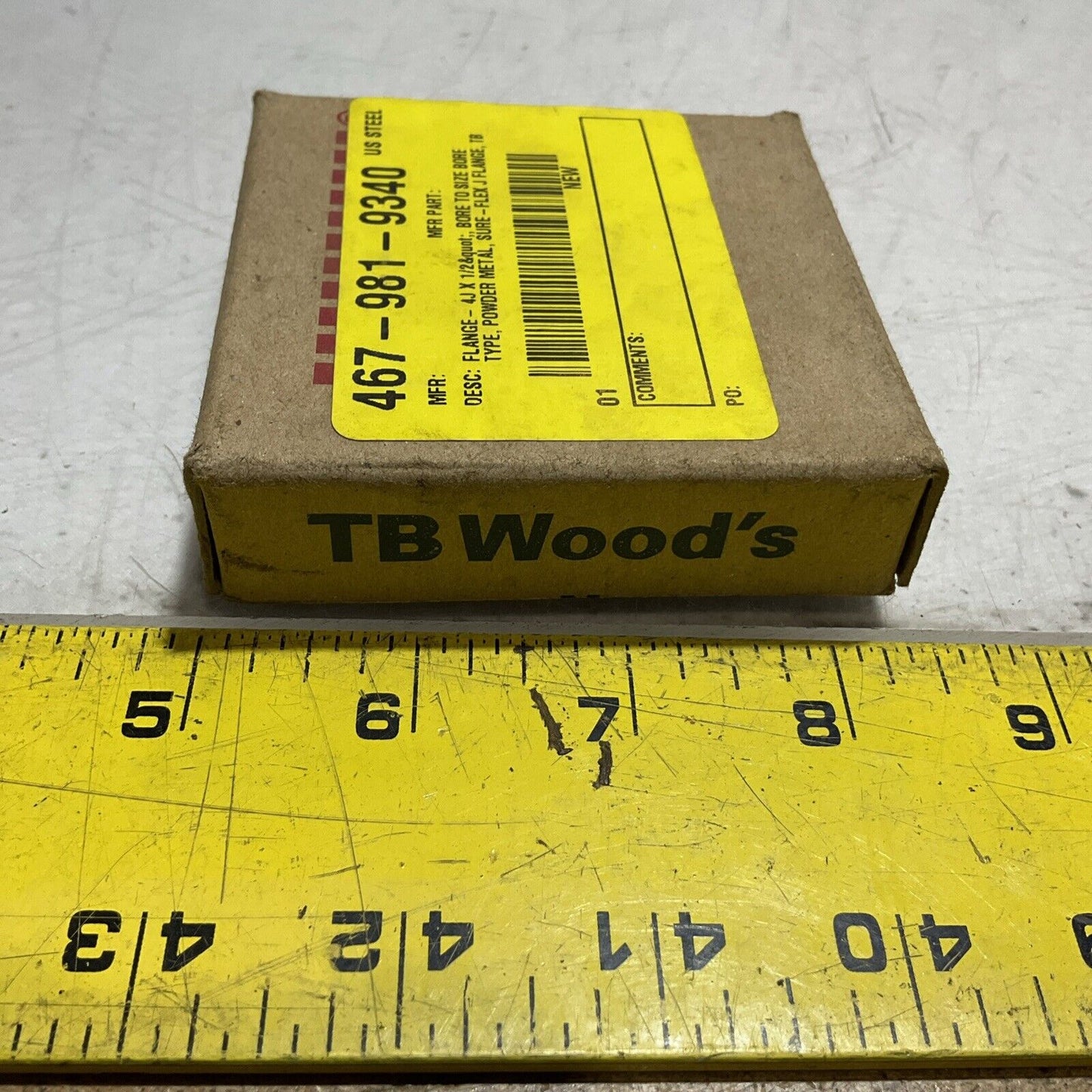 TB WOODS 4J12 SLEEVE COUPLING FLANGE SPACER SIZE-4 7.600RPM MAX 222-U3S