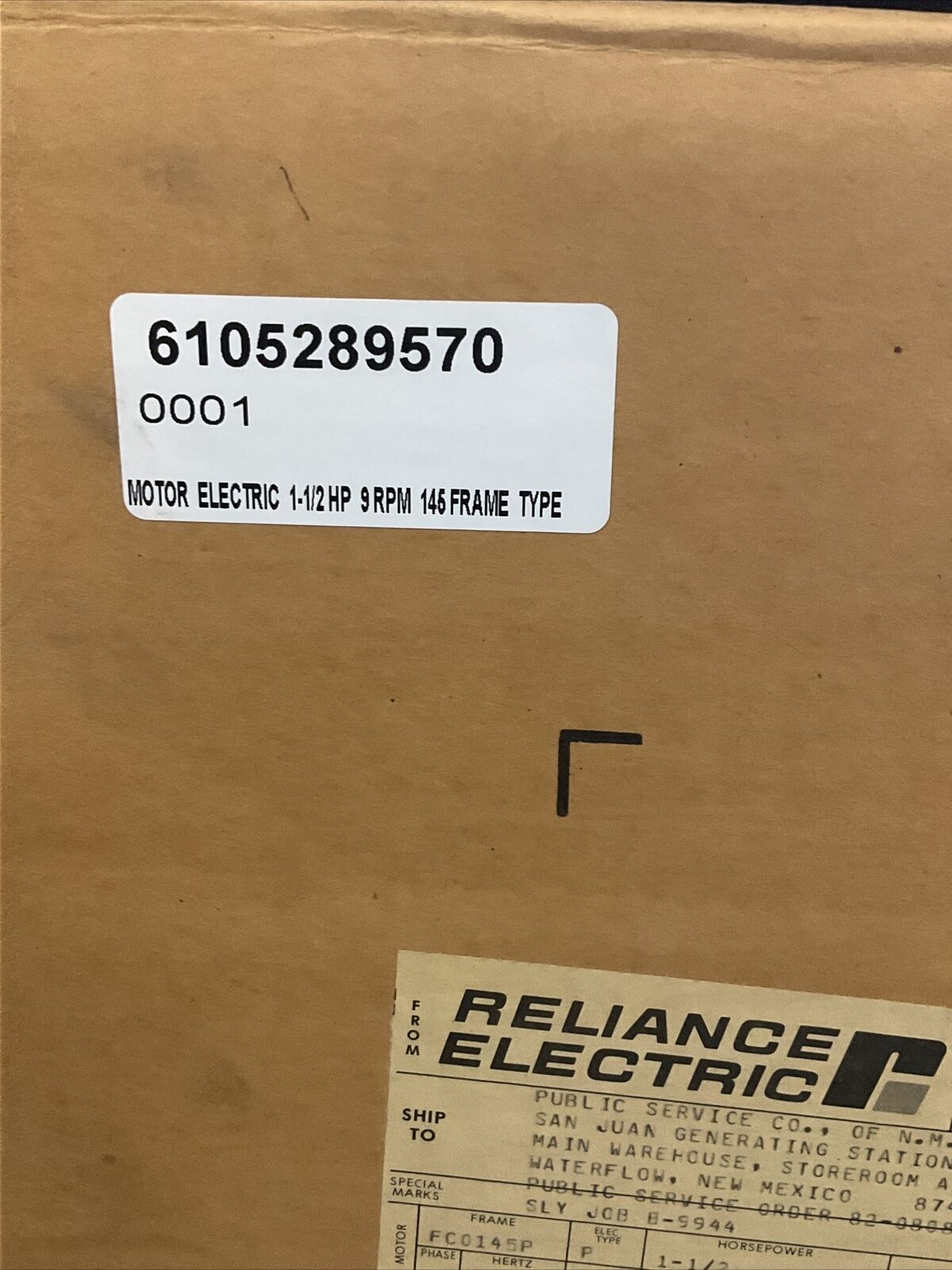 RELIANCE ELECTRIC 1-1/2HP 9RPM 10271123-ZH 79167-31-DM MASTER XL GEAR MOTOR 373
