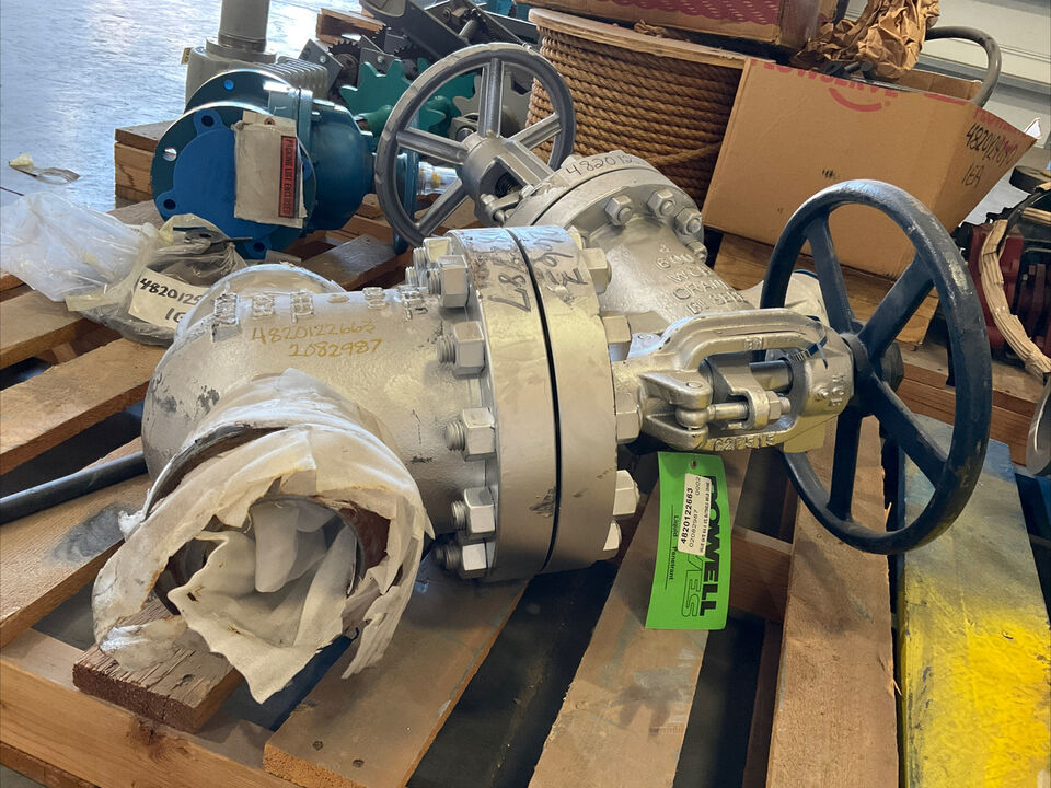 POWELL 600 4 WCB C2CH12 B16.34 Cl 600 76 1/2U GATE VALVE 1480 PSI