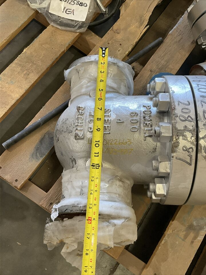 POWELL 600 4 WCB C2CH12 B16.34 Cl 600 76 1/2U GATE VALVE 1480 PSI