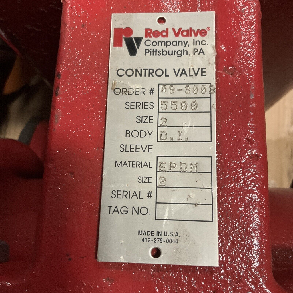 RED VALVE 09-3002 PNEUMATICALLY ACTUATED CONTROL PINCH VALVE SERIES 5200
