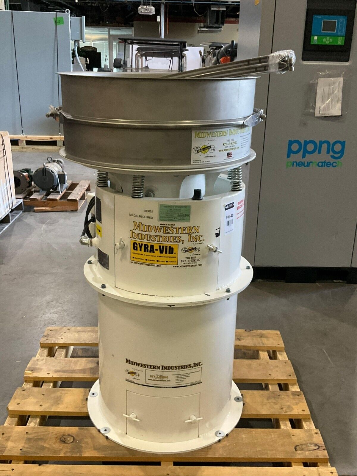 MIDWESTERN INDUSTRIES F1-24 SIFTER WITH MR24S4-4 MOTOR 115 V 60 HZ 1 PH 1170 RPM