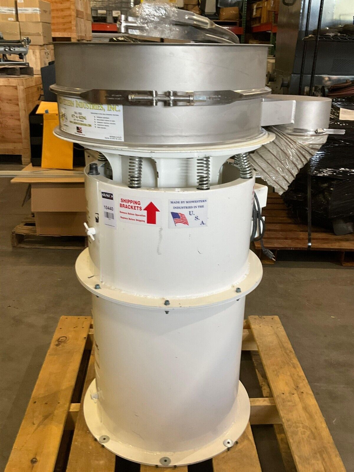 MIDWESTERN INDUSTRIES F1-24 SIFTER WITH MR24S4-4 MOTOR 115 V 60 HZ 1 PH 1170 RPM