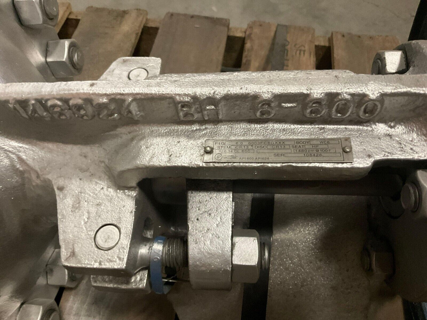 POWELL VALVES 6003FC8GXXX GLOBE GATE VALVE B16.34 CL 600LB CR18 97A8 1480 PSI