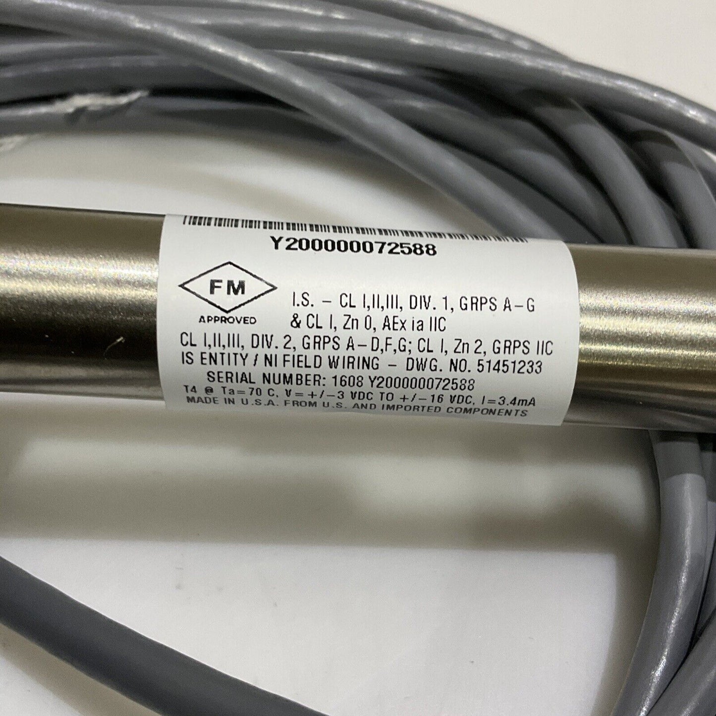 HONEYWELL 51453388-501 CAP ADAPTER CABLE 20' FM APPV 555