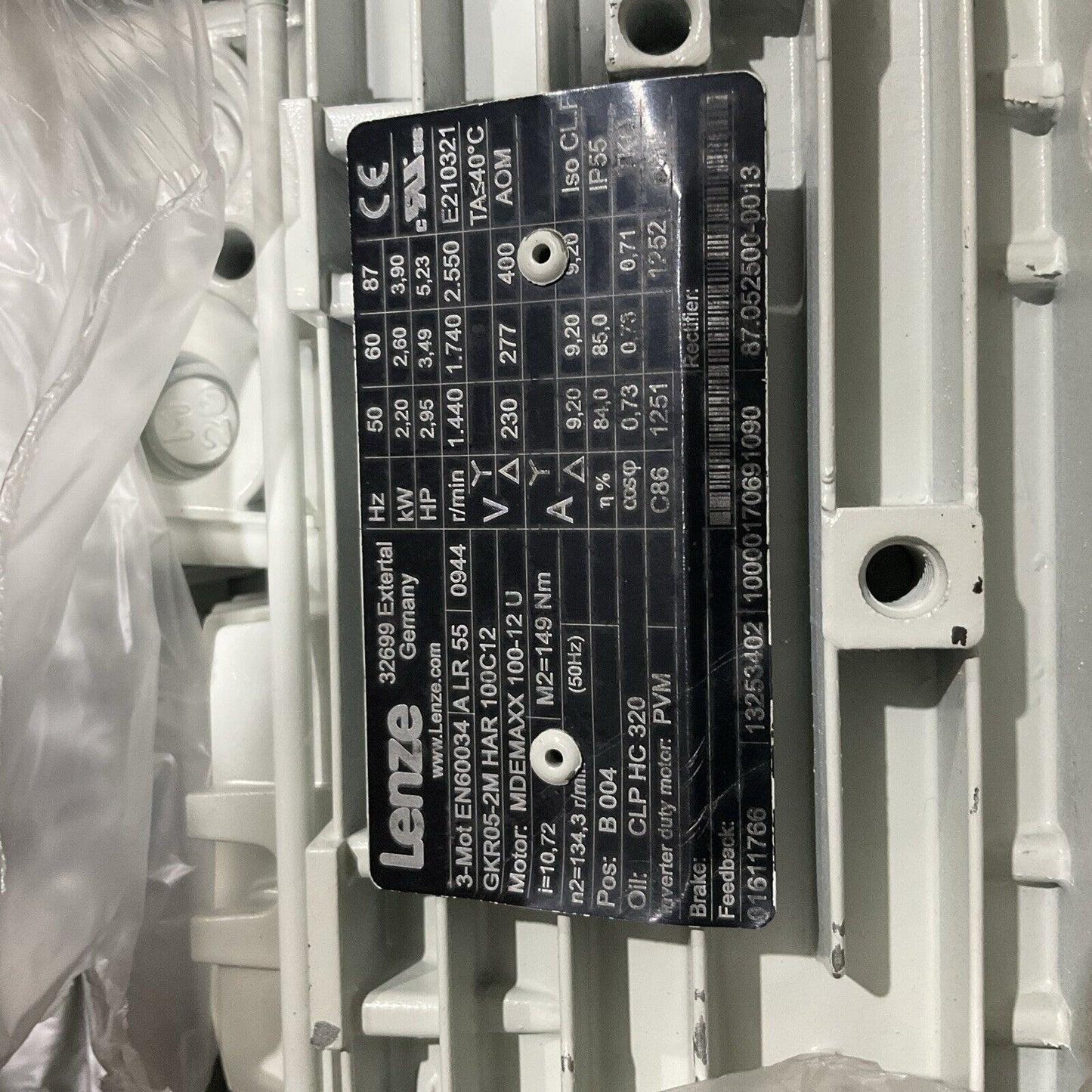 LENZE GKR05-2M HART 100C12- MDEMAXX 100-12U GEARMOTOR U3S