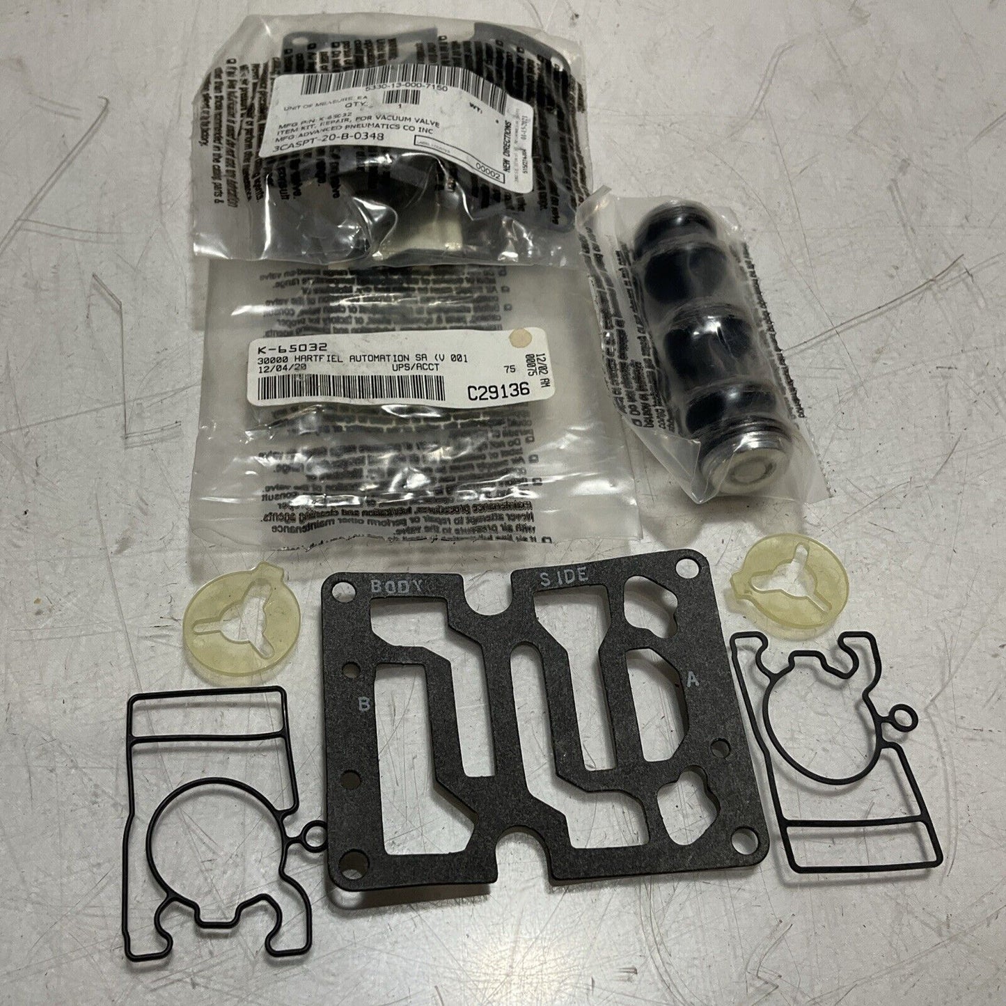 ADVANCED PNEUMATICS K-65032 VACUUM VALVE REPAIR KIT LOT OF 2 U3S