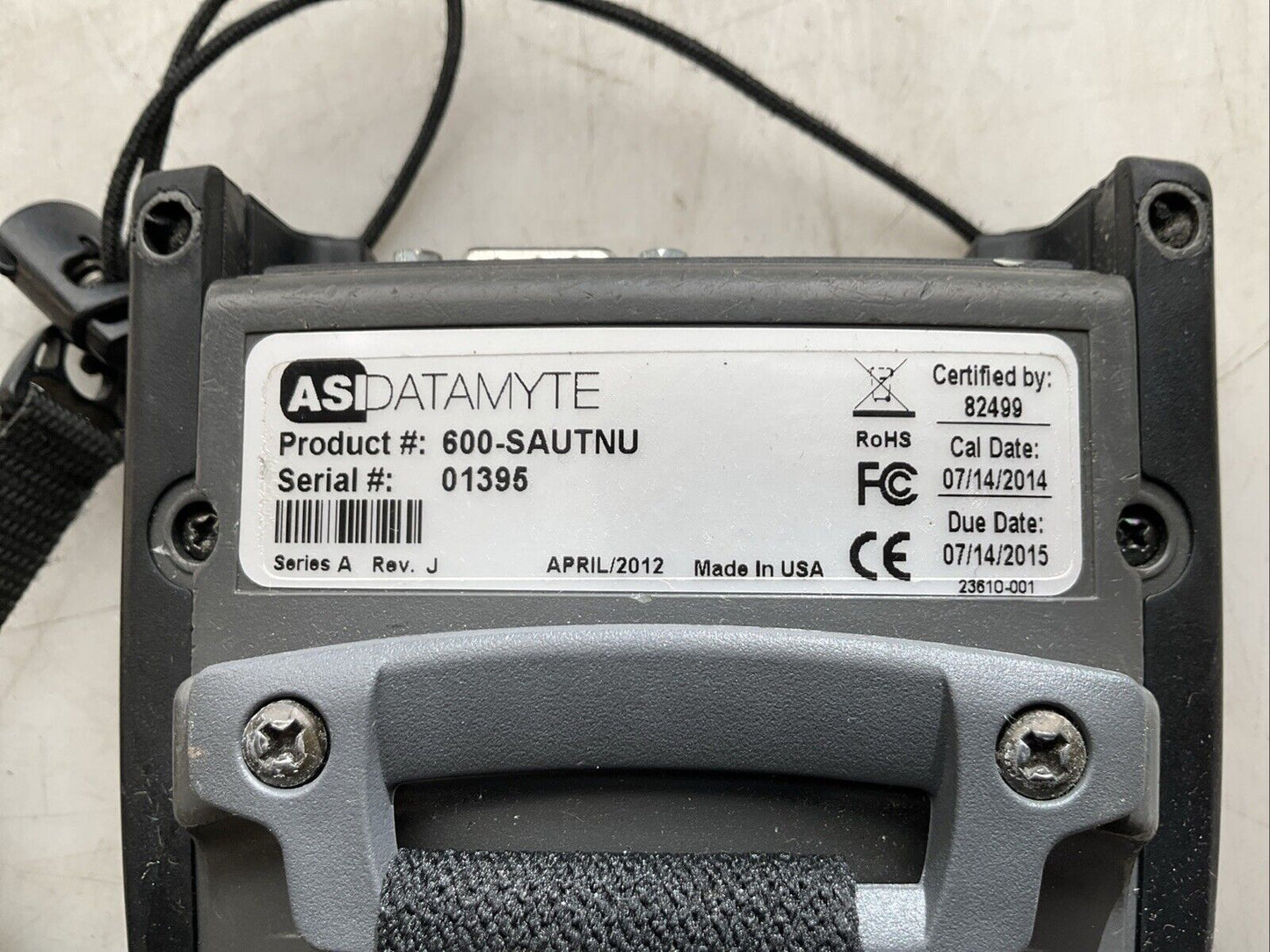 ASI DATAMYTE 600-SAUTNU HANDHELD DATA COLLECTOR