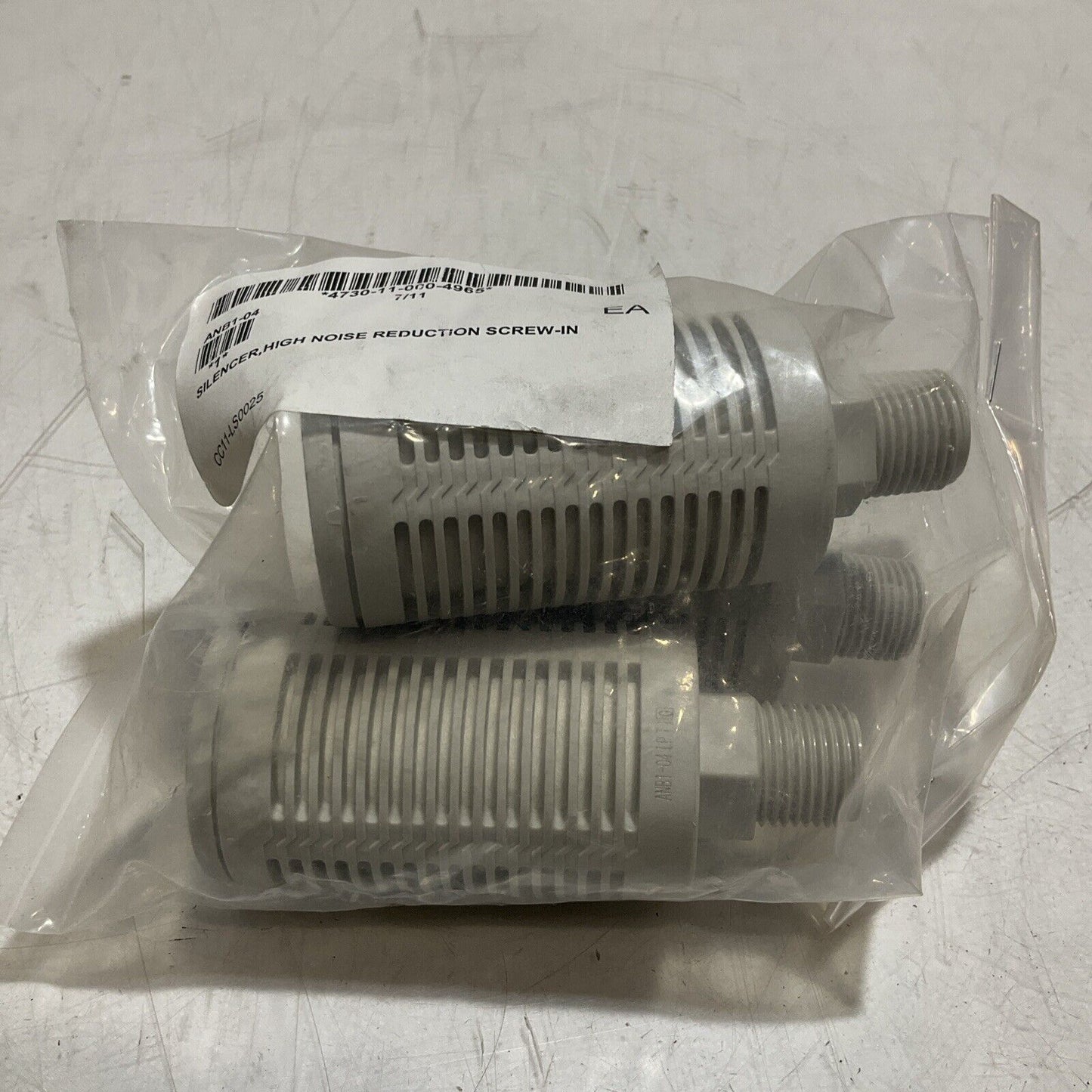 SMC ANB1-04 HIGH NOISE REDUCTION SCREW-IN SILENCER LOT OF 3 U3S