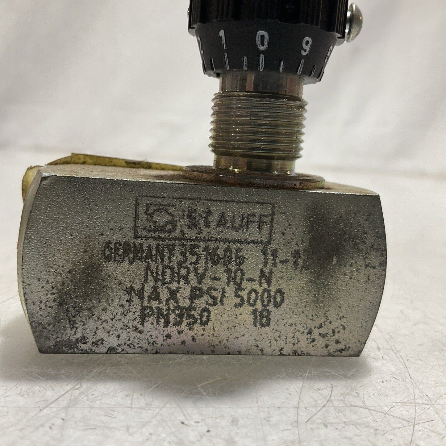 STAUFF NDRV-10-N MAX PIS 5000 CARBON STEEL HYDRAULIC FLOW CONTROL VALVE 222-U3S