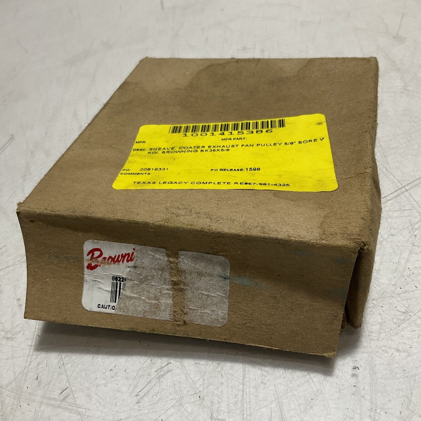 BROWNING BK36X5/8 FINISHED BORE FIXED DIAMETER SHEAVES V-BELT PULLEY 222-U3S