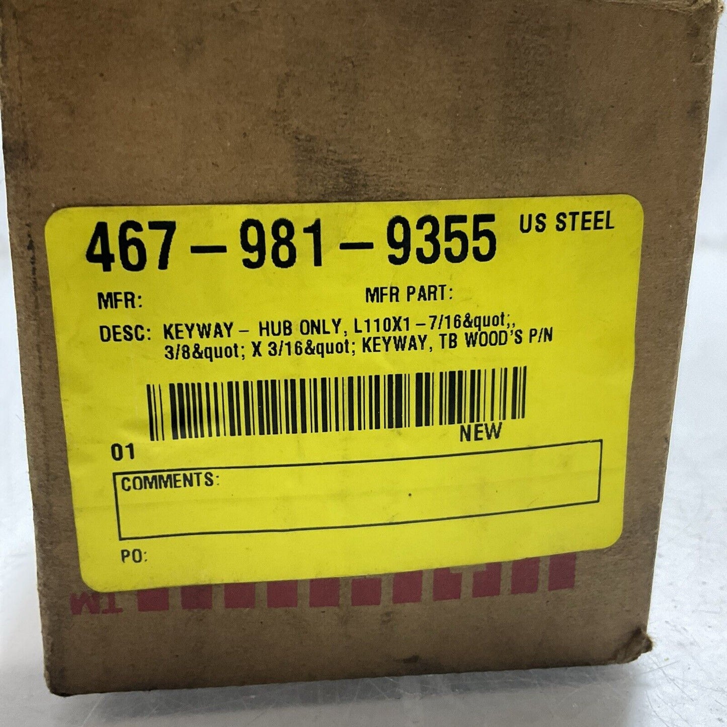 TB WOODS L110 1-7/16 L-JAW COUPLING HUB 222-U3S