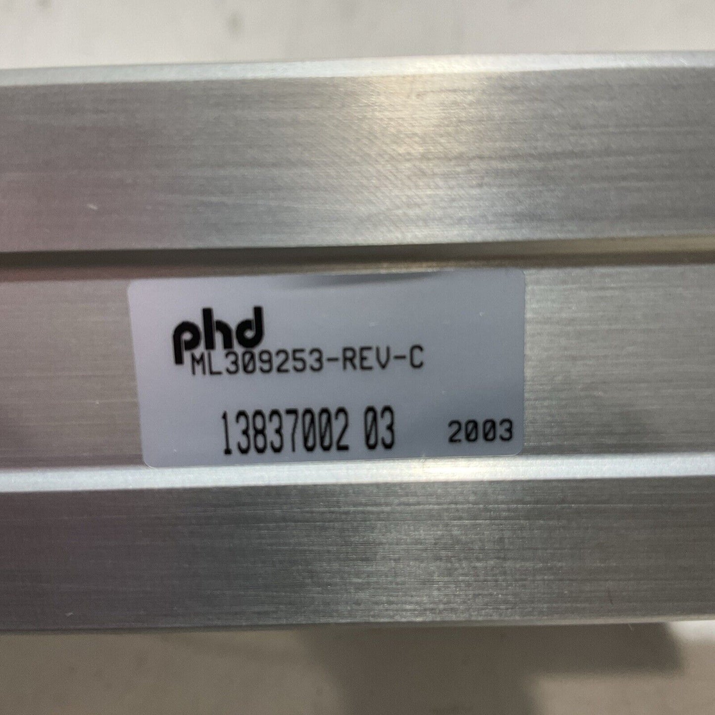 PHD ML309253-REV-C GUIDED ACTUAR CYLINDER GRIPPER ASSEMBLY U3S