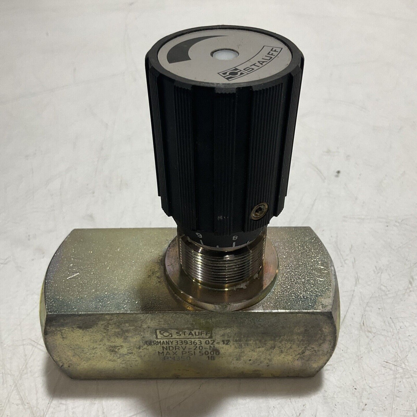 STAUFF NDRV-20-N MAX PSI 5000 CARBON STEEL HYDRAULIC FLOW CONTROL VALVE 222