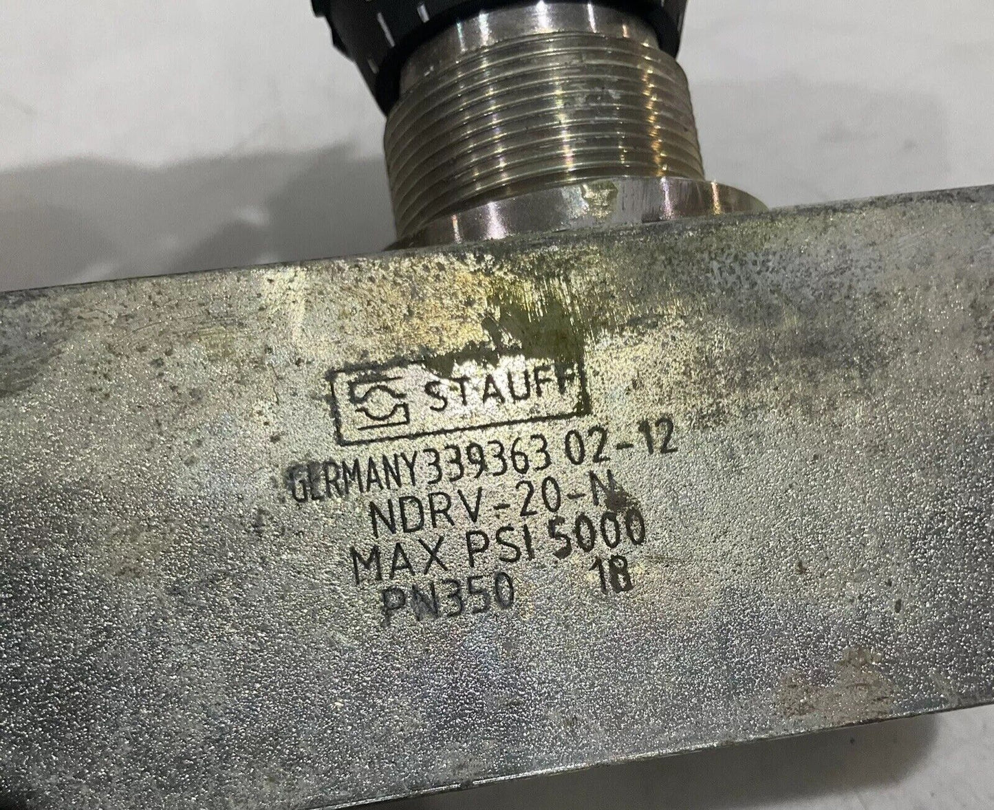 STAUFF NDRV-20-N MAX PSI 5000 CARBON STEEL HYDRAULIC FLOW CONTROL VALVE 222