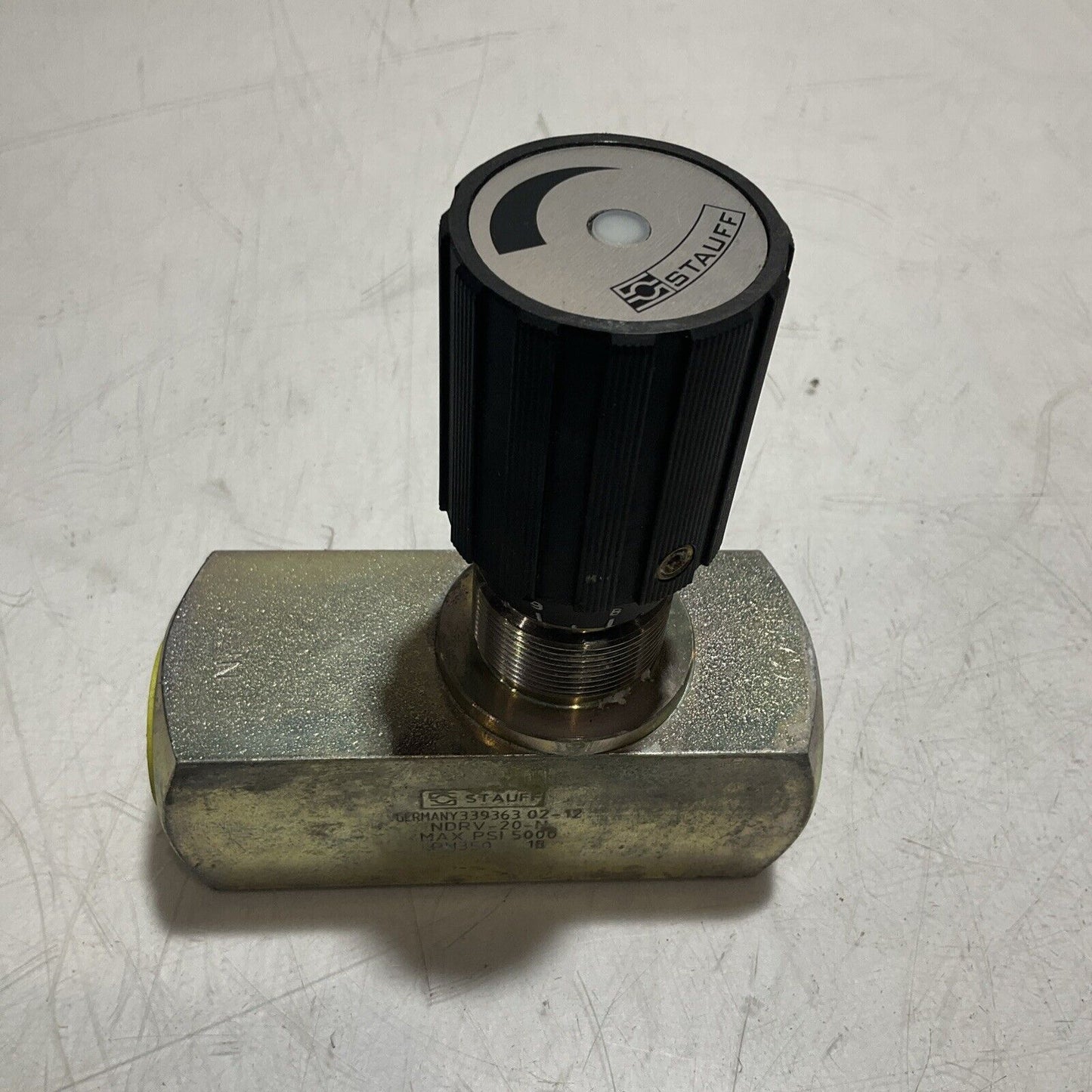 STAUFF NDRV-20-N MAX PSI 5000 CARBON STEEL HYDRAULIC FLOW CONTROL VALVE 222