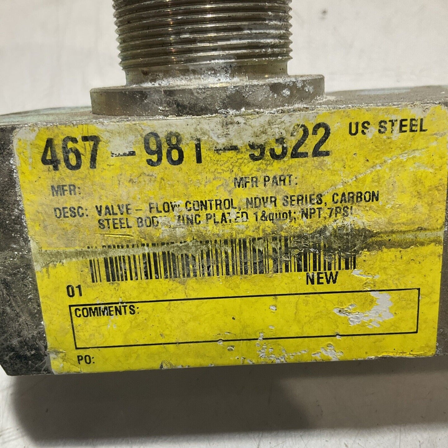 STAUFF NDRV-20-N MAX PSI 5000 CARBON STEEL HYDRAULIC FLOW CONTROL VALVE 222