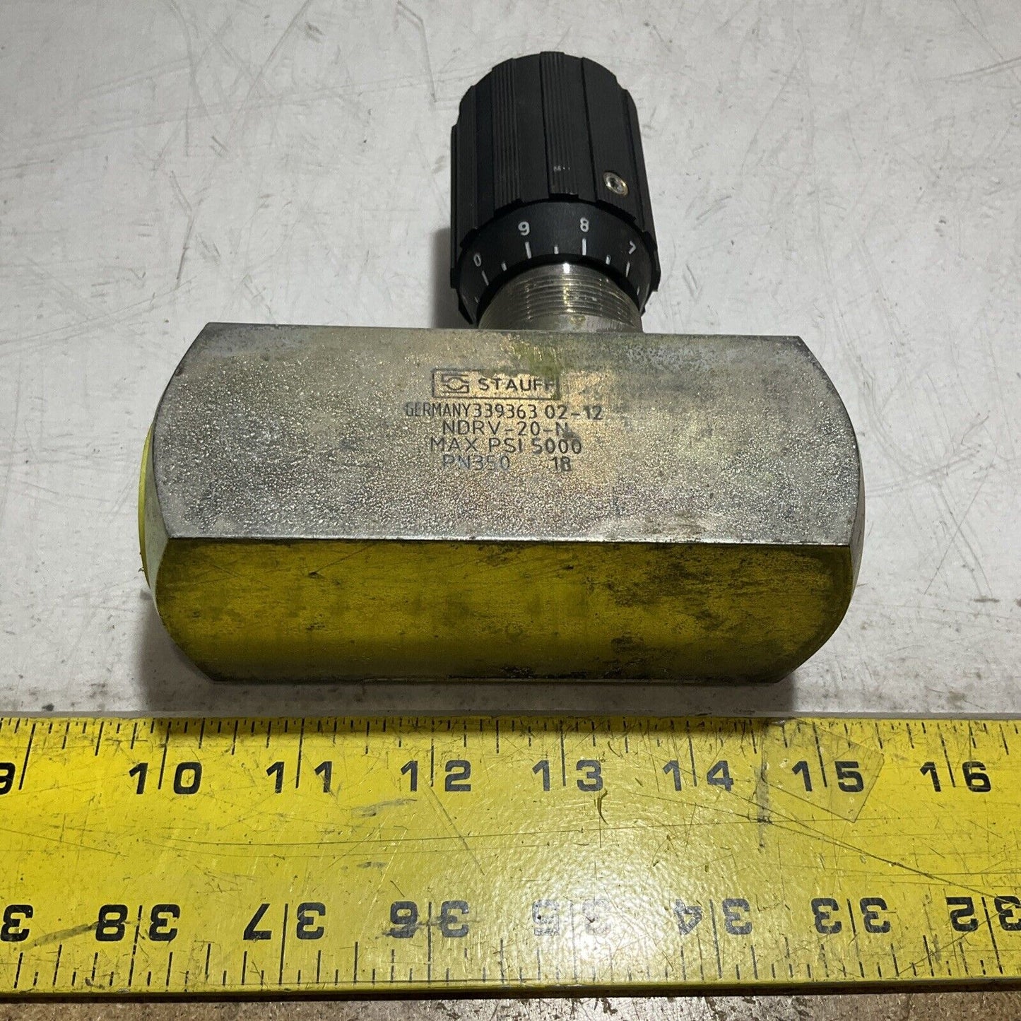 STAUFF NDRV-20-N MAX PSI 5000 CARBON STEEL HYDRAULIC FLOW CONTROL VALVE 222