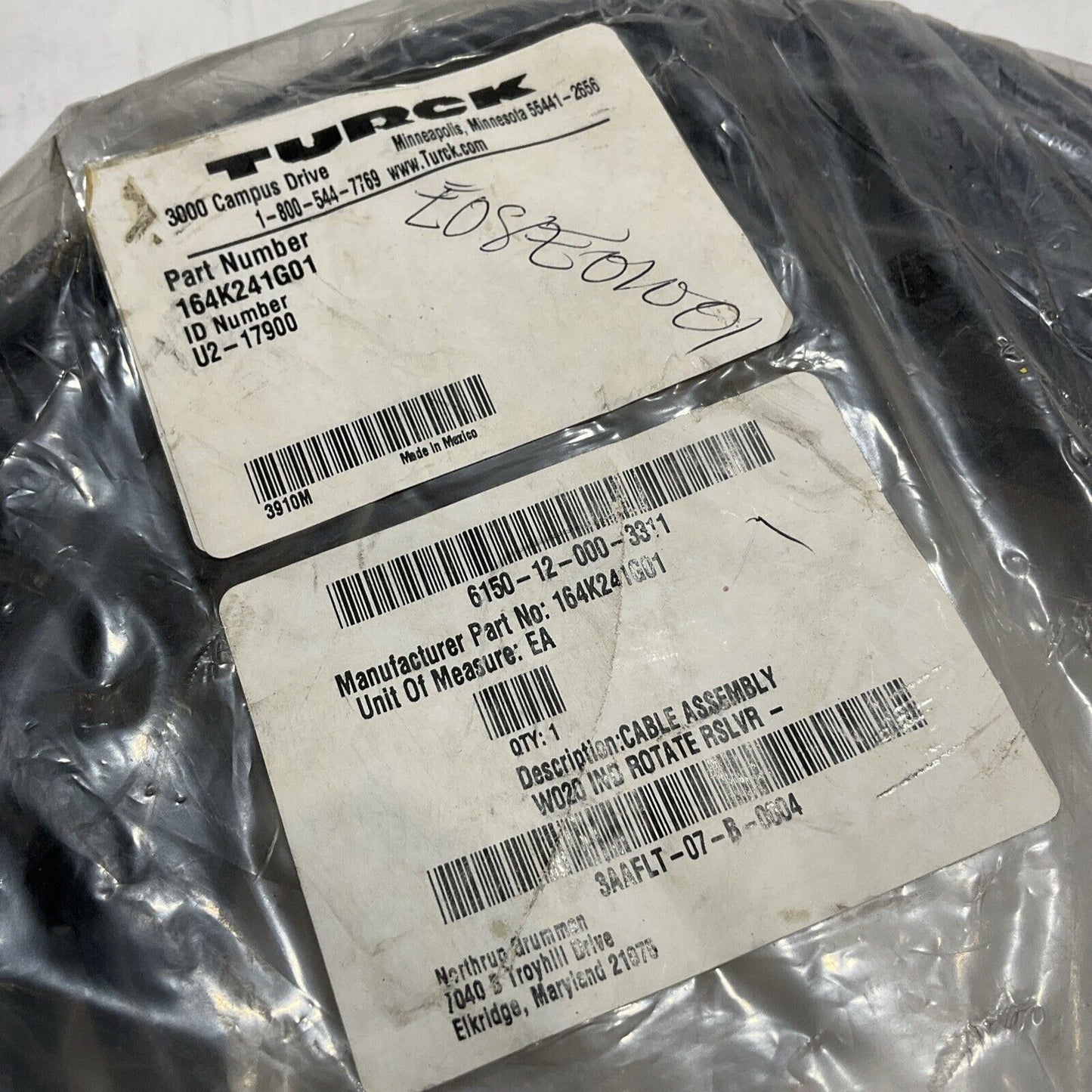 TURCK 164K241G01 ID- U2-17900 CABLE ASSEMBLY U3S