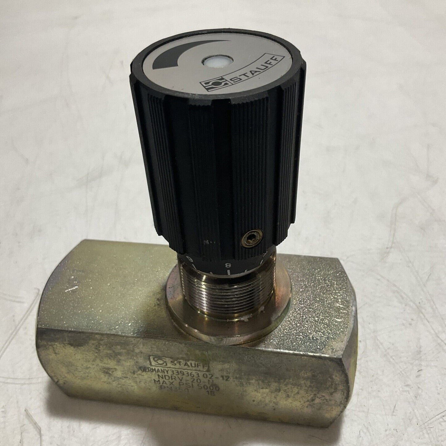 STAUFF NDRV-20-N MAX PSI 5000 CARBON STEEL HYDRAULIC FLOW CONTROL VALVE 222