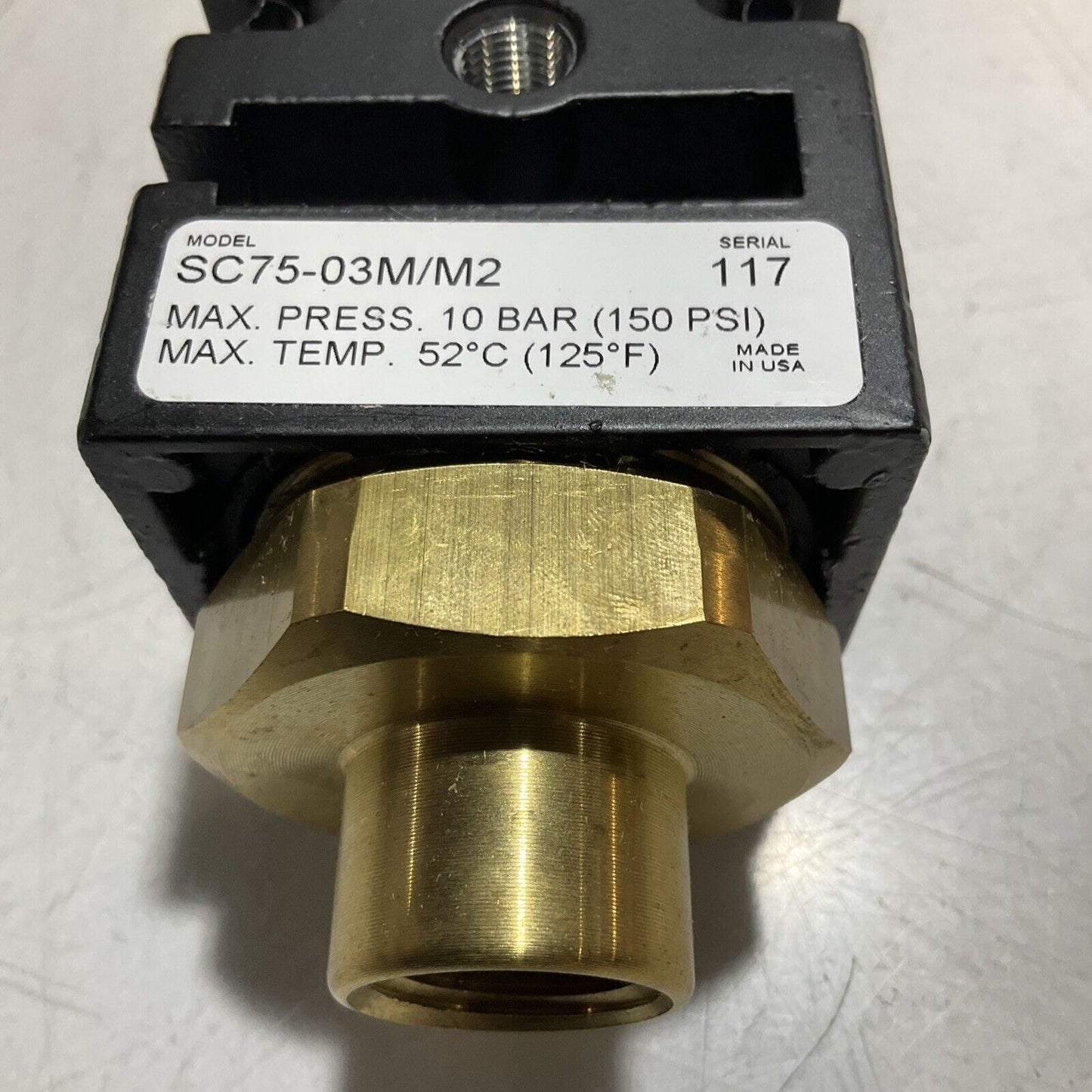PARKER SC75-03M/M2 SOFT START DUMP VALVE 3/8” NPT 10 BAR 150 PSI 125F U3S