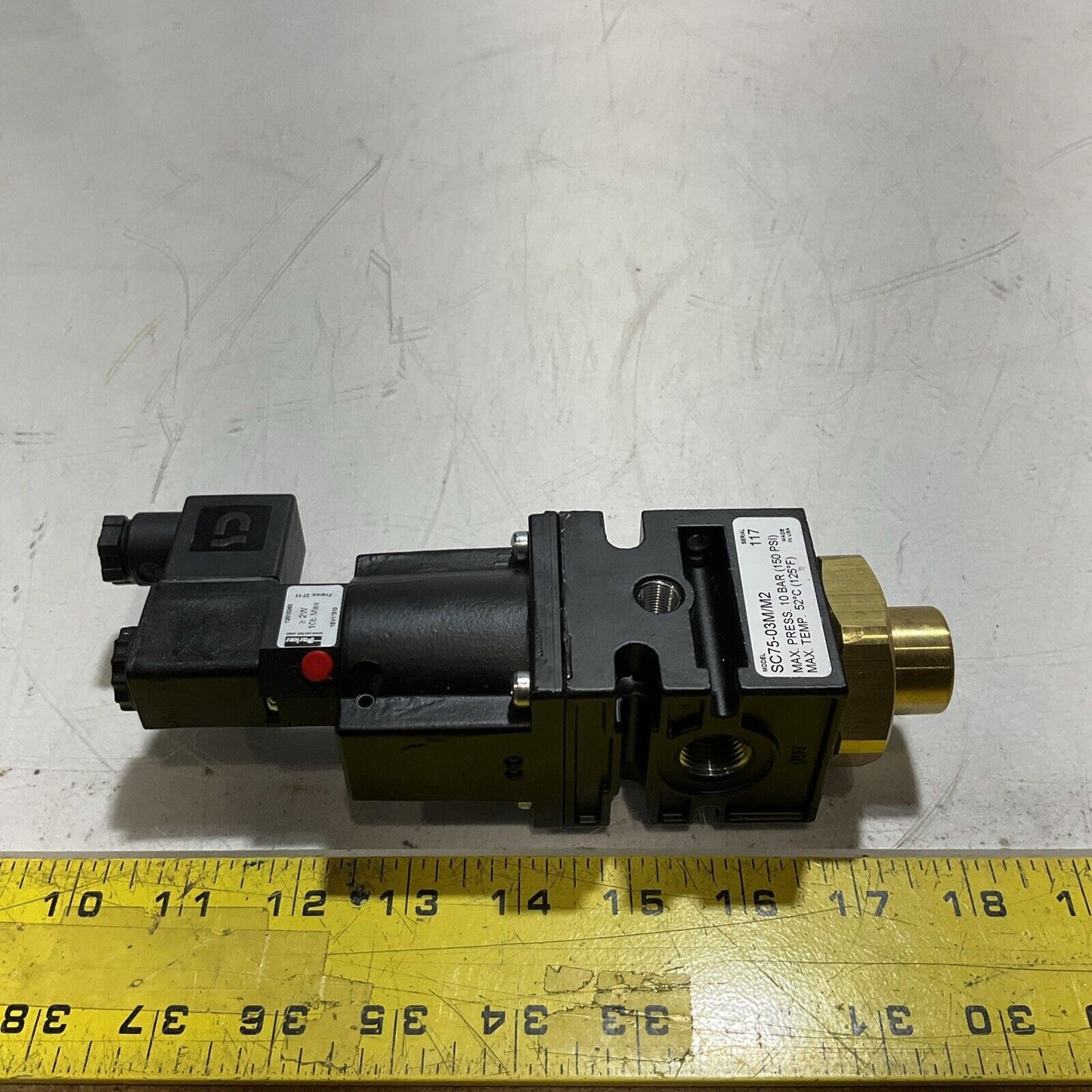 PARKER SC75-03M/M2 SOFT START DUMP VALVE 3/8” NPT 10 BAR 150 PSI 125F U3S