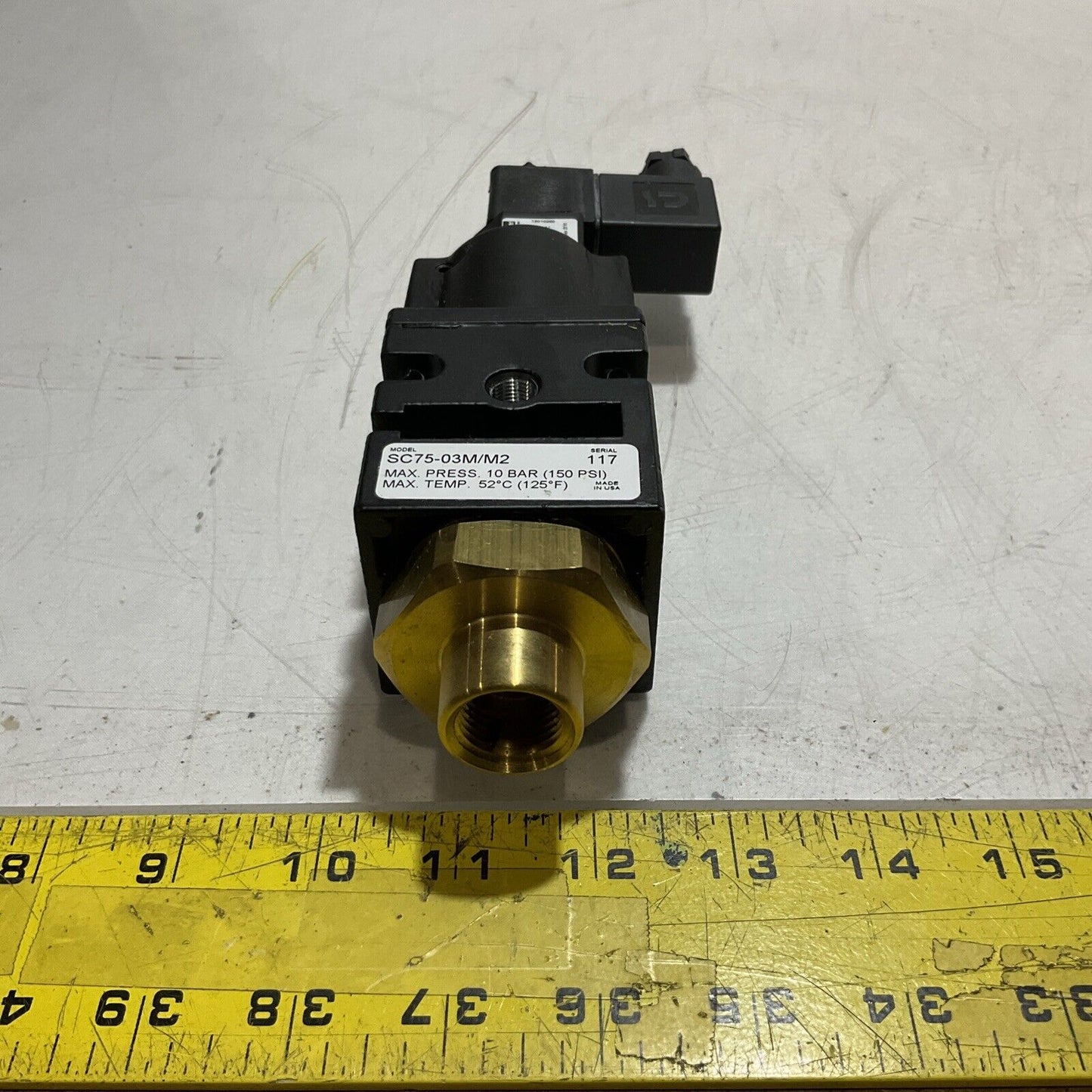 PARKER SC75-03M/M2 SOFT START DUMP VALVE 3/8” NPT 10 BAR 150 PSI 125F U3S