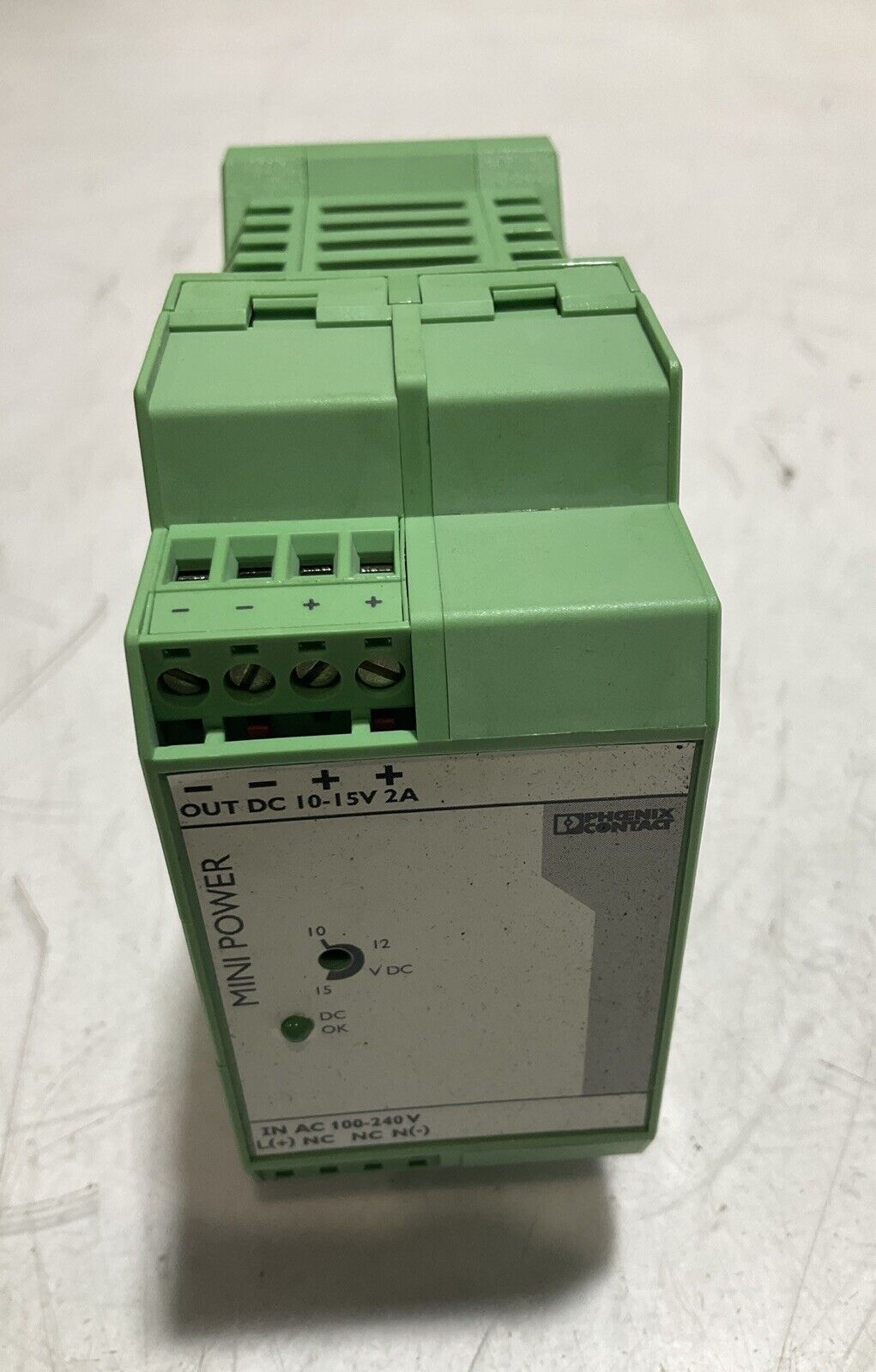 PHOENIX CONTACT MINI-100-PS-240AC/10-15DC/2 POWER SUPPLY NEW MFG SEALED 222-U3S
