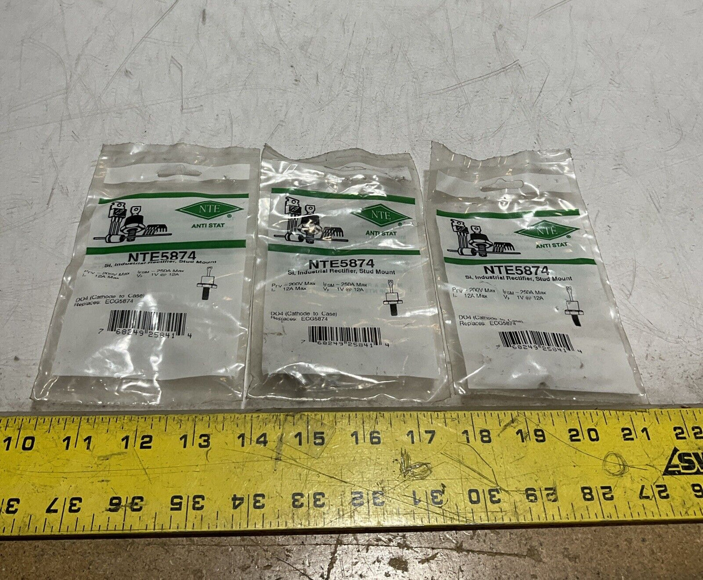 NTE- ATI STAT NTE5874 ANTI STAT INDUSTRIAL RECTIFIER STUD MOUNT LOT OF 3 476-U3S