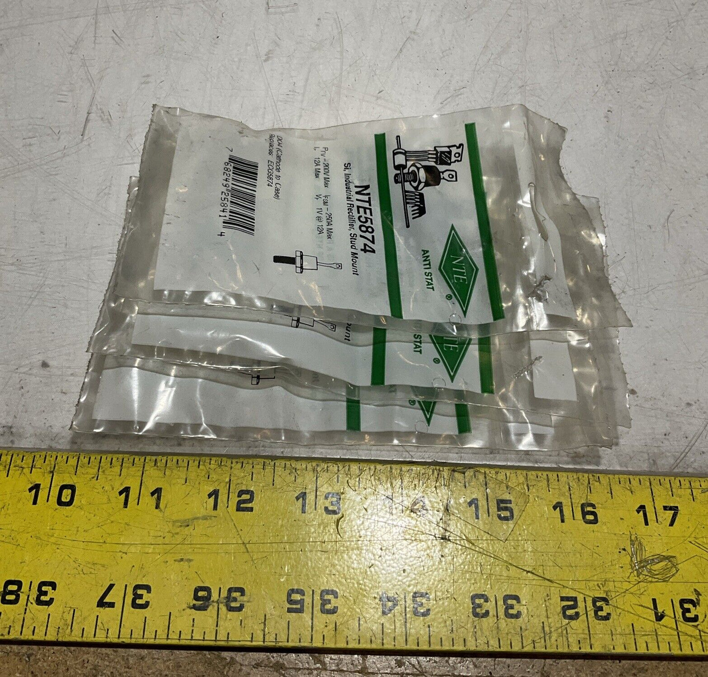 NTE- ATI STAT NTE5874 ANTI STAT INDUSTRIAL RECTIFIER STUD MOUNT LOT OF 3 476-U3S