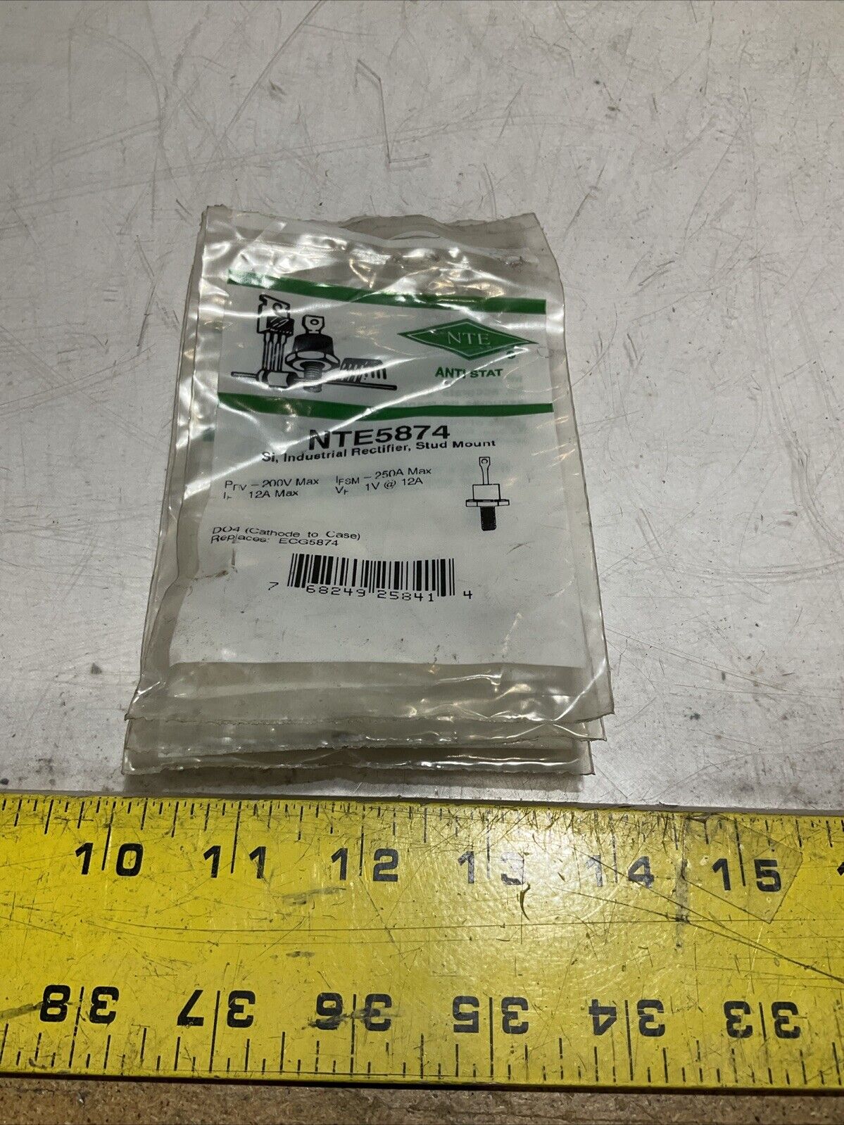 NTE- ATI STAT NTE5874 ANTI STAT INDUSTRIAL RECTIFIER STUD MOUNT LOT OF 3 476-U3S