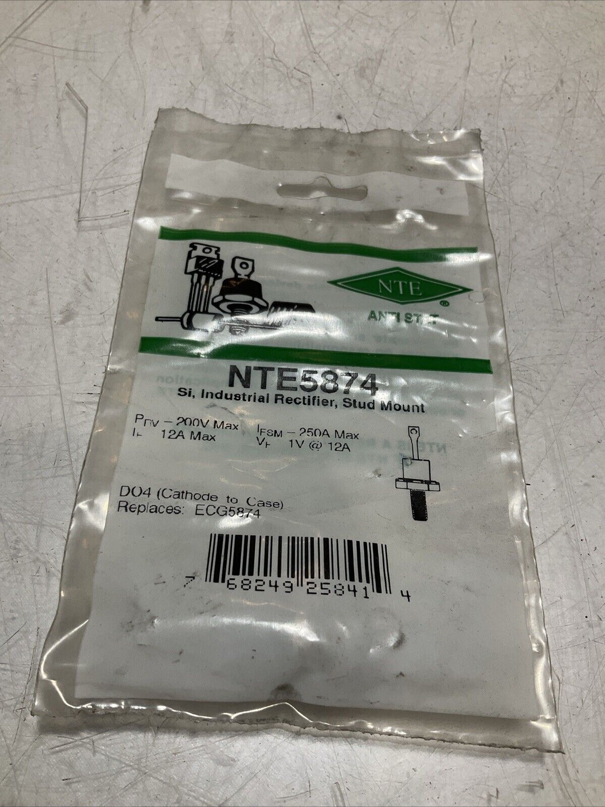 NTE- ATI STAT NTE5874 ANTI STAT INDUSTRIAL RECTIFIER STUD MOUNT LOT OF 3 476-U3S