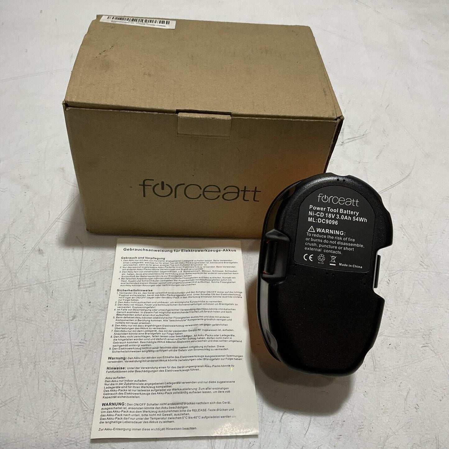 FORCEATT DC9096 POWER TOOL BATTERY REPLACEMENT CORDLESS TOOL 54WH QTY OF 2 U3S