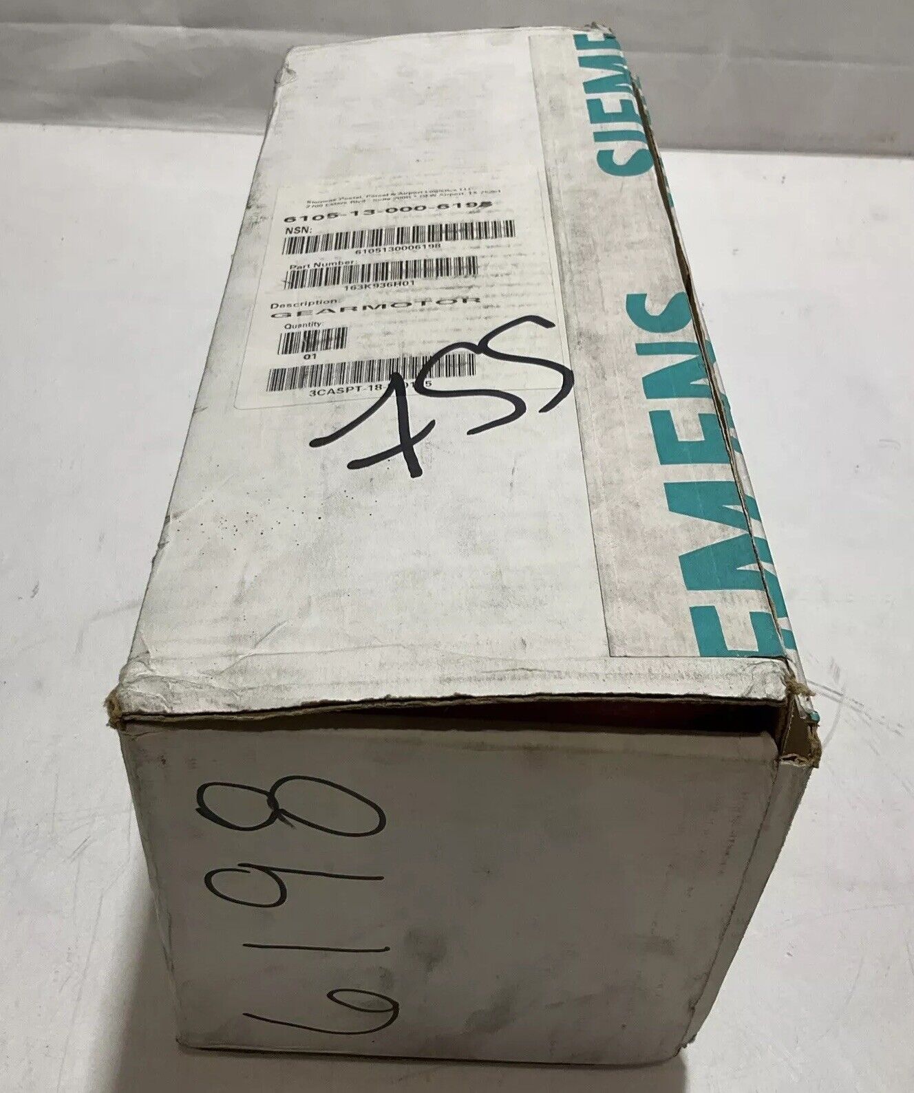 SIEMENS SG80K -163K936H01 GR63X55 GEARMOTOR RECTIFIER 350NCM U3S