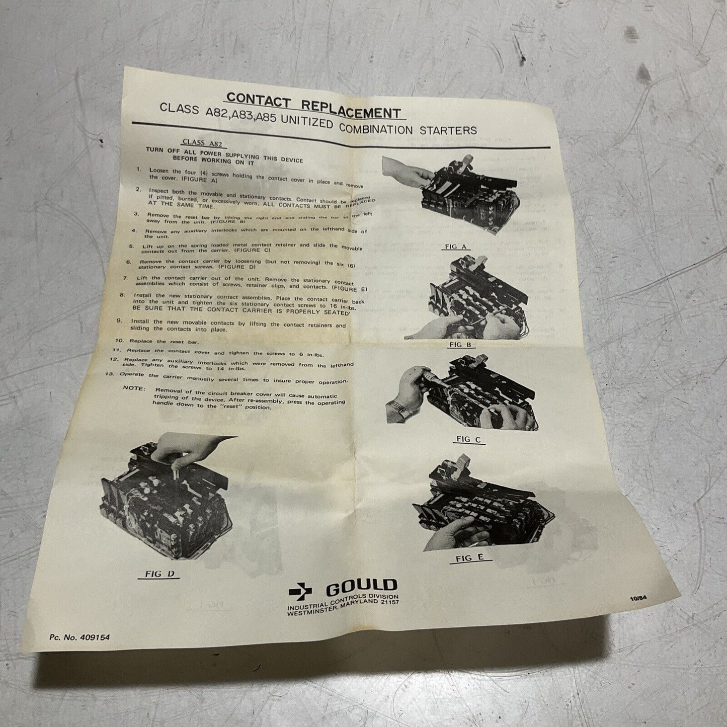 GOULD G82223D CLASS A82 SIZE 2 CARRIER KIT 373-U3S