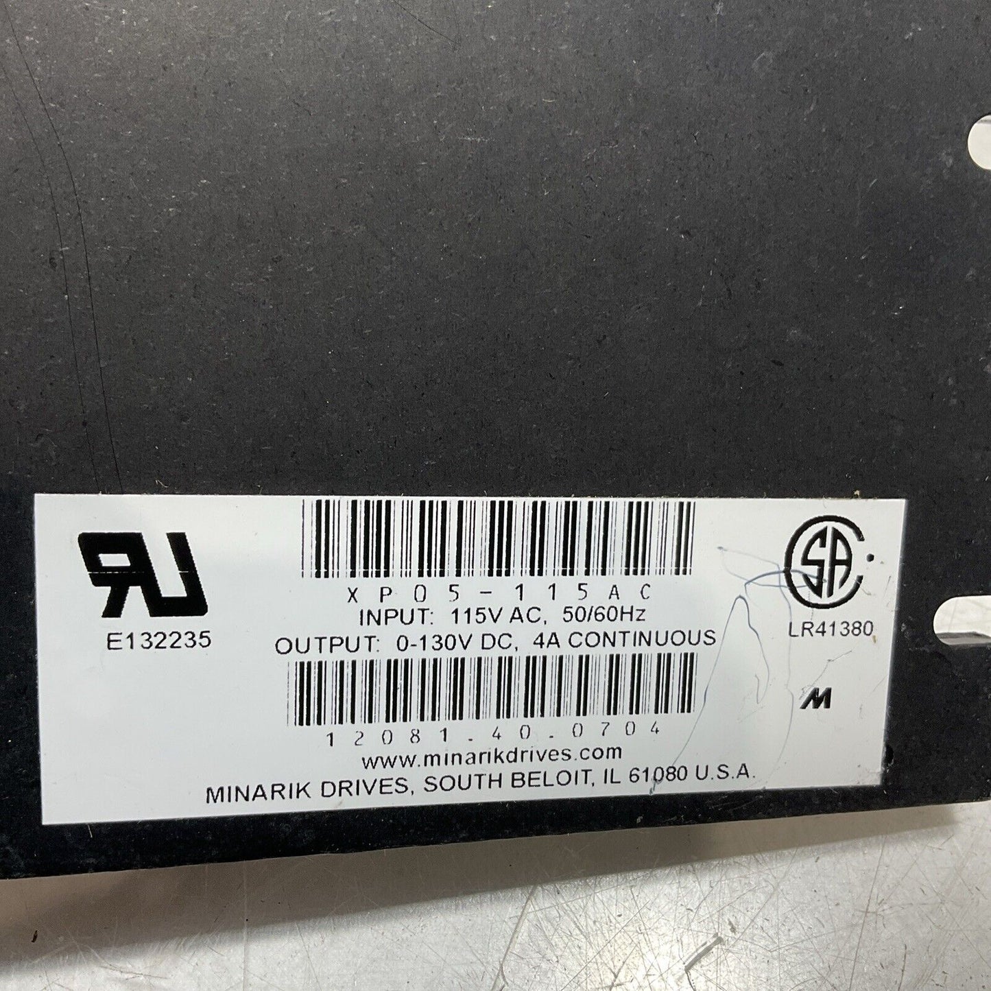 MINARIK DRIVES XP05-115AC DC MOTOR CONTROL CIRCUIT BREAKER U3S