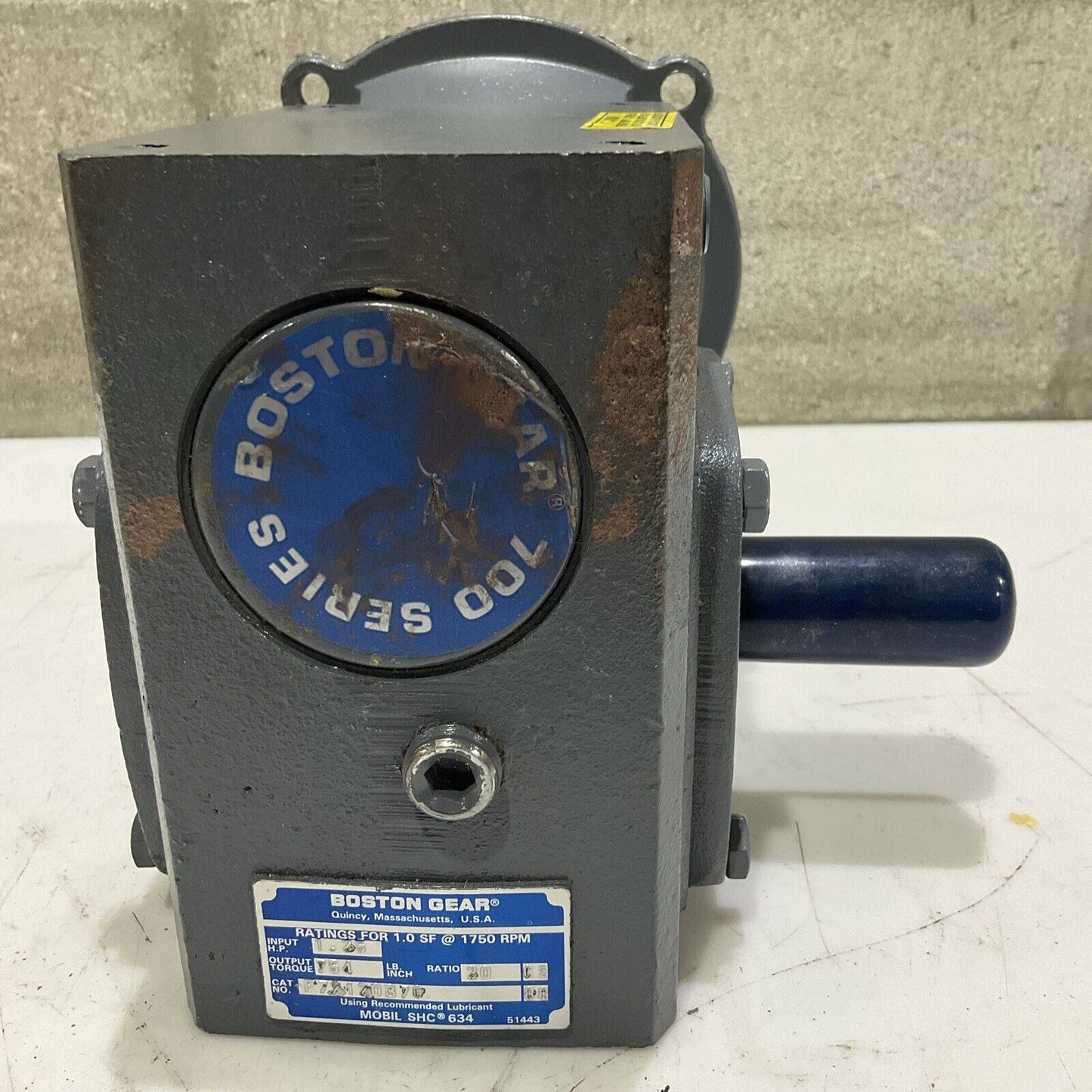BOSTON 52588 88 F721-20-B7-G SPEED REDUCER 20 GS 754 TORQ. 754 1.25 H.P 1750 RPM