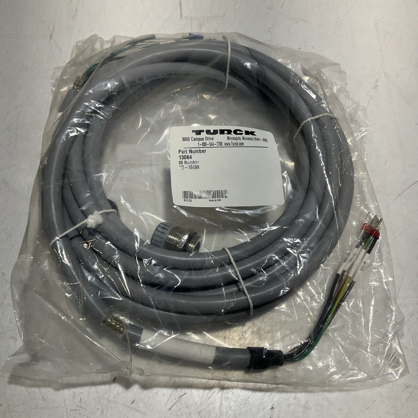 TURCK U2-16499 13064- 173K357G05 CABLE ASSEMBLY W4056 INDUCT MP U500 U3S