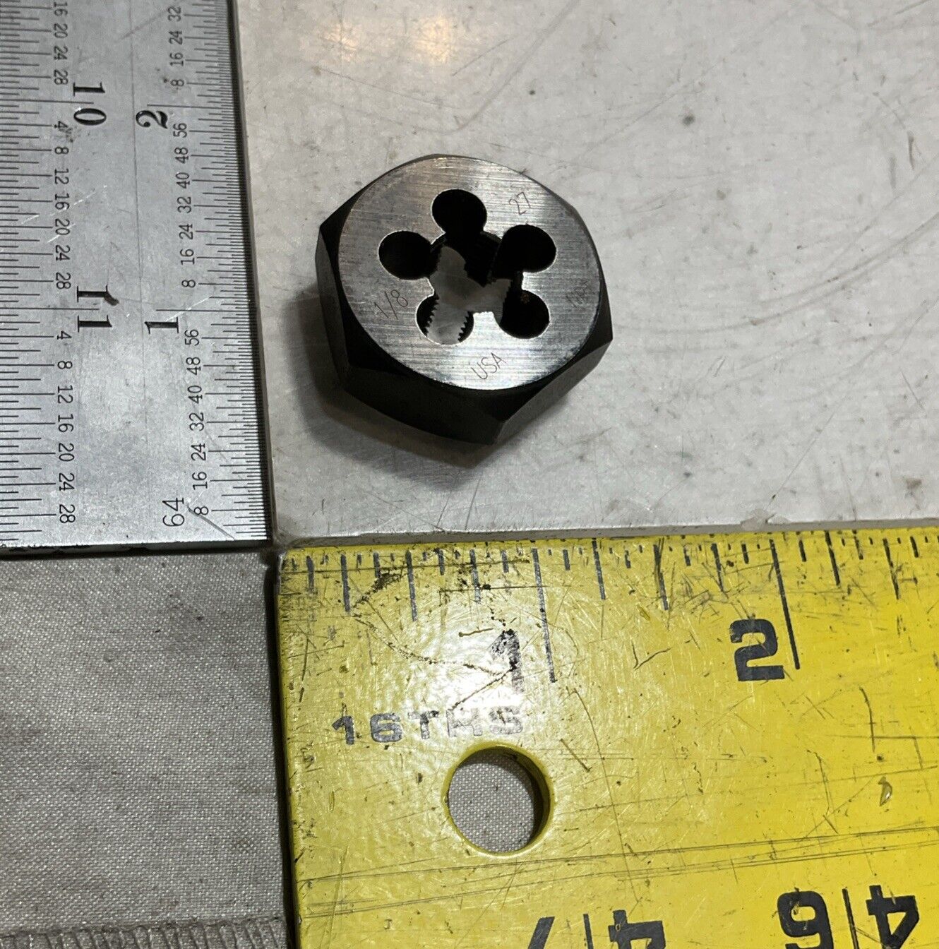 MARXMAN MORSE 82587 HEX DIE RETHREADING 1/8-27 NPT CAR LOT OF 2 222-U3S