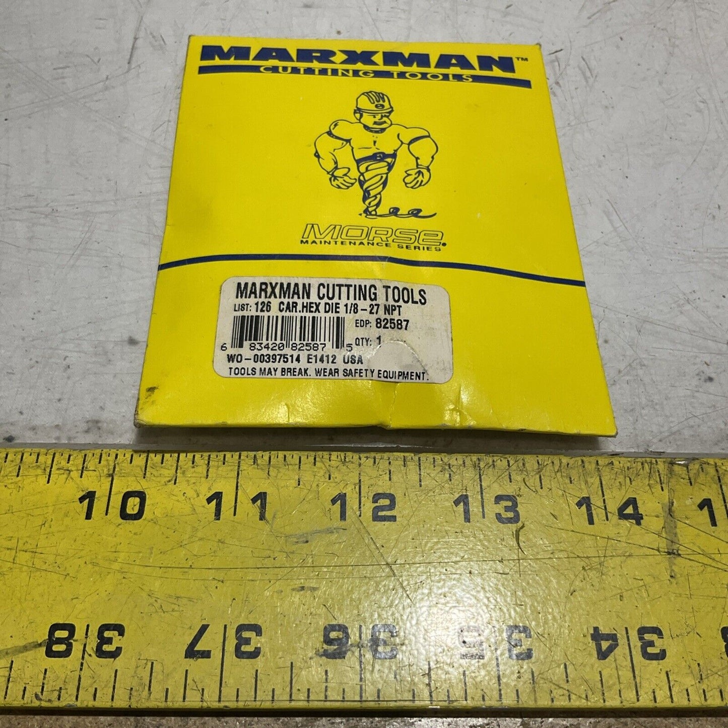 MARXMAN MORSE 82587 HEX DIE RETHREADING 1/8-27 NPT CAR LOT OF 2 222-U3S