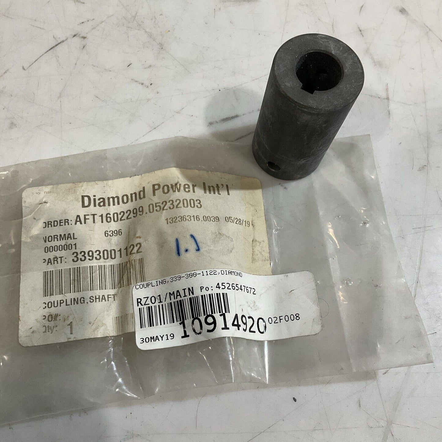 DIAMOND POWER INT 3393001122 SHAFT COUPLING 678-U3S